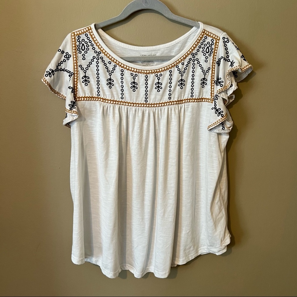 Lane Bryant Embroidered Swing Tee